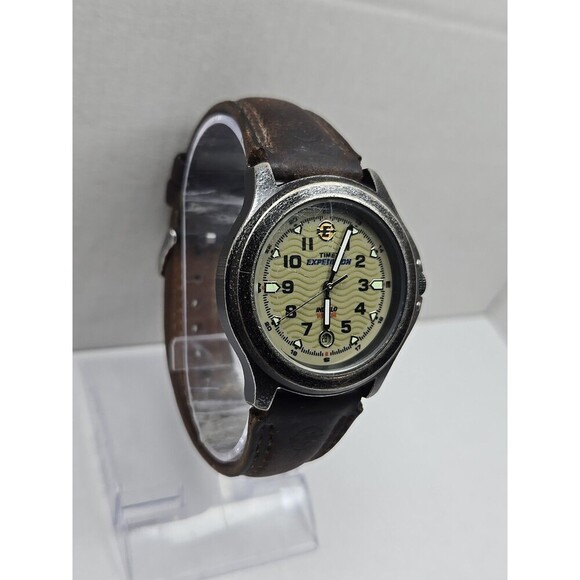 Timex Expedition Field Watch T47012 42mm Indiglo Date Olive Dial New Battery - Picture 3 of 13